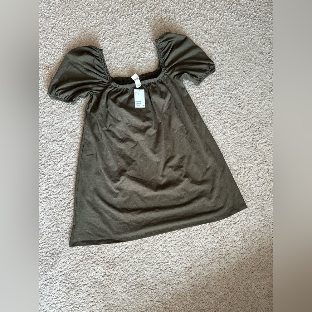 **NEW WITH TAGS- H&M military green dress for sale!!